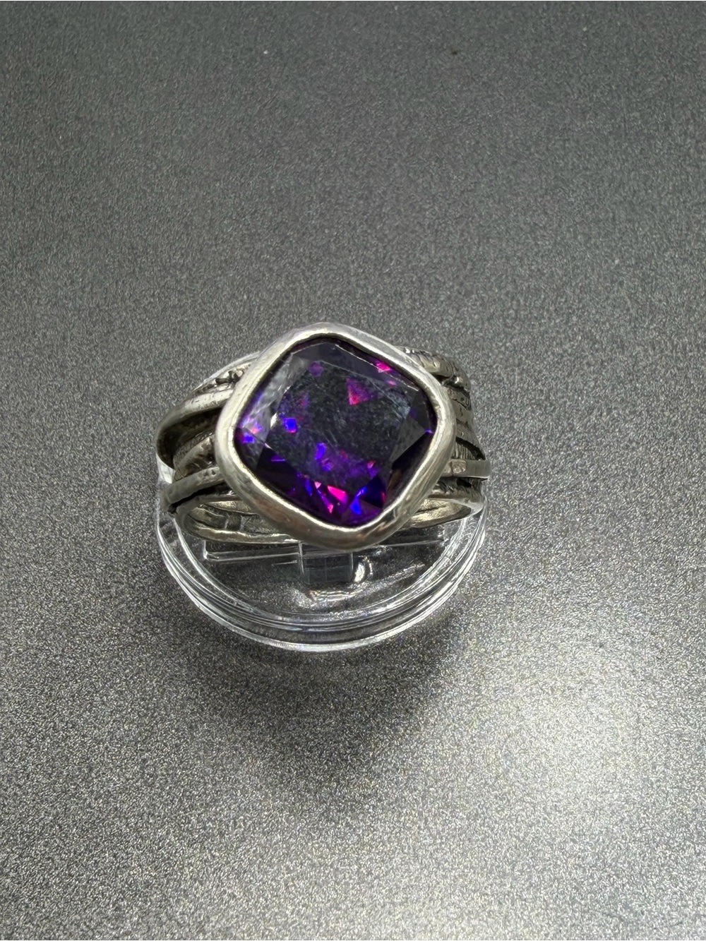 Silpada 925 sterling Gladiator Amethyst ring size 9 #22STR